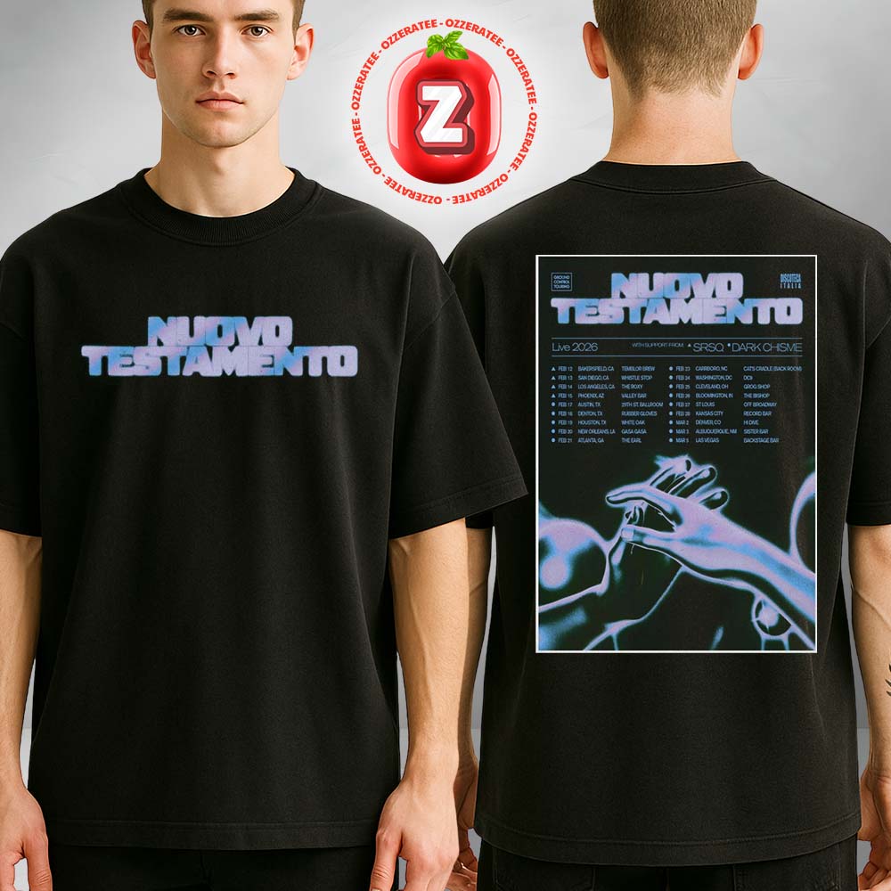 Nuovo Testamento Live Tour 2026 Concert Art Print At Multiple Venues In USA On Feb To Mar 2026 Neon Hands Edition Two Sides Unisex T-Shirt Nuovo Testamento Live Tour 2026 Concert Art Print At Multiple Venues In USA On Feb To Mar 2026 Neon Hands Edition Two Sides Unisex T-Shirt