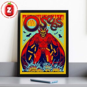 Osees Concert Poster At Shrine Social Club In Boise ID On September 8 2025 Devil Bomb Artwork Home Decor Poster Canvas