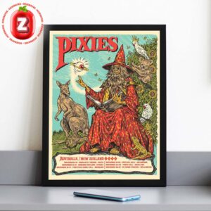 Pixies Australia New Zealand Tour 2025 Dates Wizard Artwork Home Decor Poster Canvas