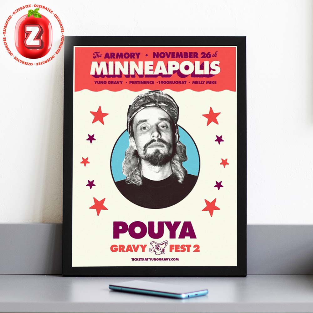 Pouya Gravy Fest 2 Concert Poster At The Armory In Minneapolis MN On November 26 2025 Retro Star Artwork Home Decor Poster Canvas Pouya Gravy Fest 2 Concert Poster At The Armory In Minneapolis MN On November 26 2025 Retro Star Artwork Home Decor Poster Canvas
