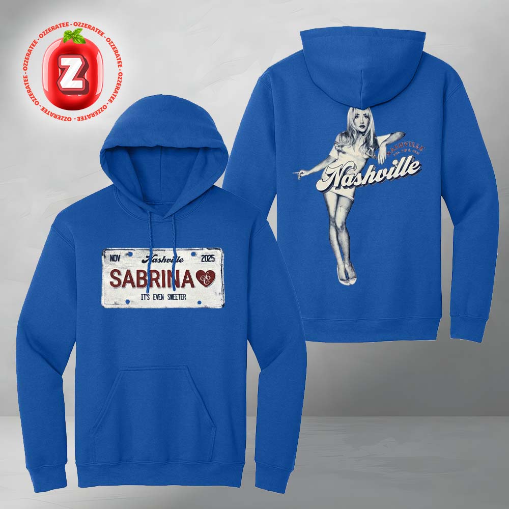 Sabrina Carpenter Nashville Tennessee 2025 Event Merch Hoodie At Bridgestone Arena On November 4 And 5 2025 Two Sides Unisex Hoodie Sabrina Carpenter Nashville Tennessee 2025 Event Merch Hoodie At Bridgestone Arena On November 4 And 5 2025 Two Sides Unisex Hoodie