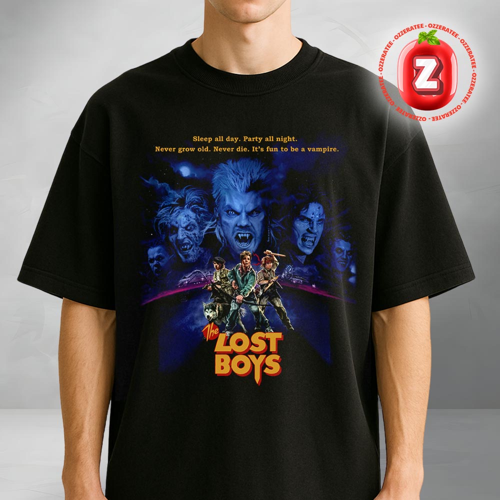 The Lost Boys Artwork At Santa Carla Boardwalk In California On July 31 1987 Vampire Squad Neon Horror Unisex T-Shirt The Lost Boys Artwork At Santa Carla Boardwalk In California On July 31 1987 Vampire Squad Neon Horror Unisex T-Shirt