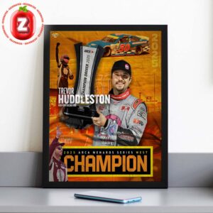 Trevor Huddleston ARCA Menards Series West Champion Poster 2025 High Point Racing Ford Victory Celebration Home Decor Poster Canvas
